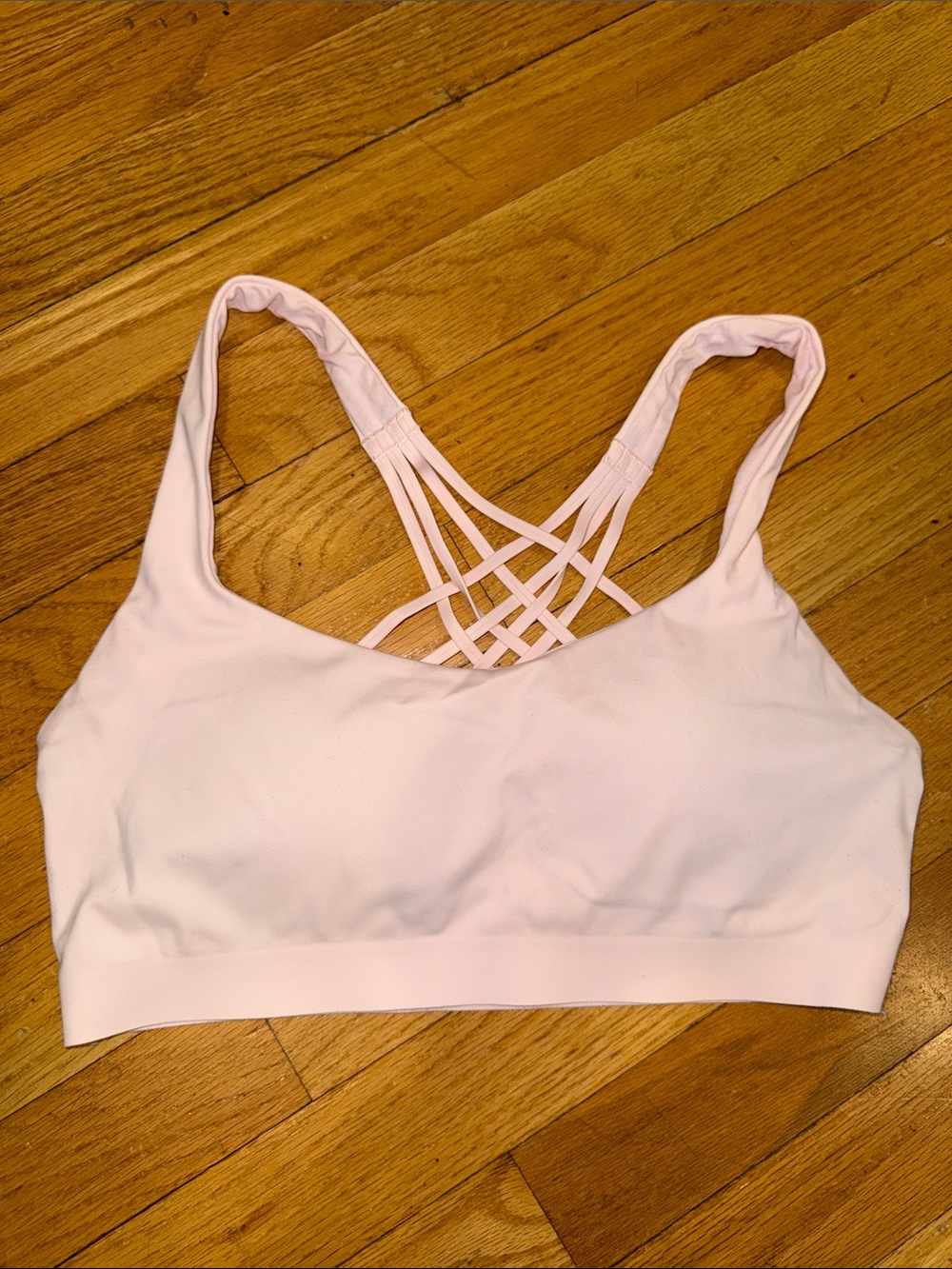 lululemon athletica Pale Pink Strappy Sports Bra
